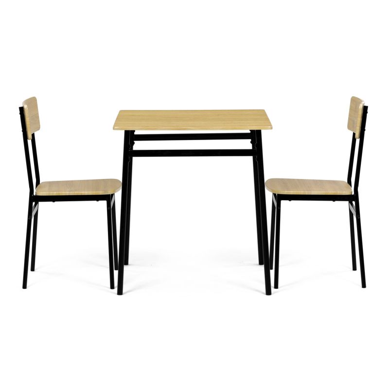 Jedálenský set, 70x70cm, MDF divoký dub, AUT-O2121 OAK