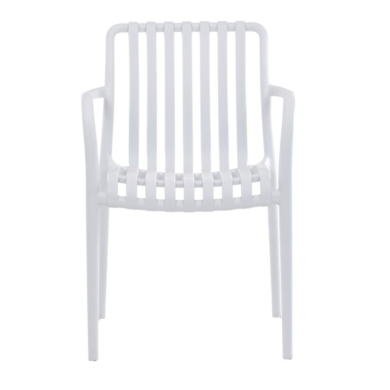 Záhradná stolička, plast, biela, CT-X7029 WT