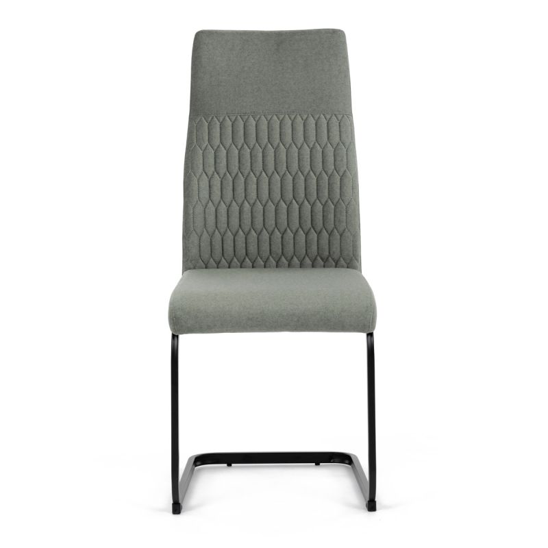 Jedálenská stolička, zelená, zamatová, látka, DCL-X7018 GRN2