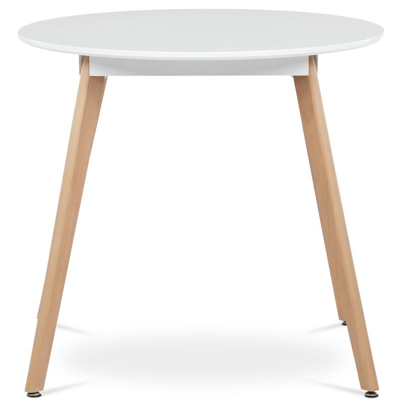 Jedálenský stôl, okrúhly, 80cm, MDF, biela, DT-316 WT