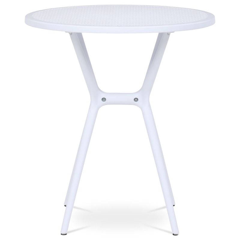Záhradný stôl, okrúhly 65cm, plast, biela, DT-X7007 WT