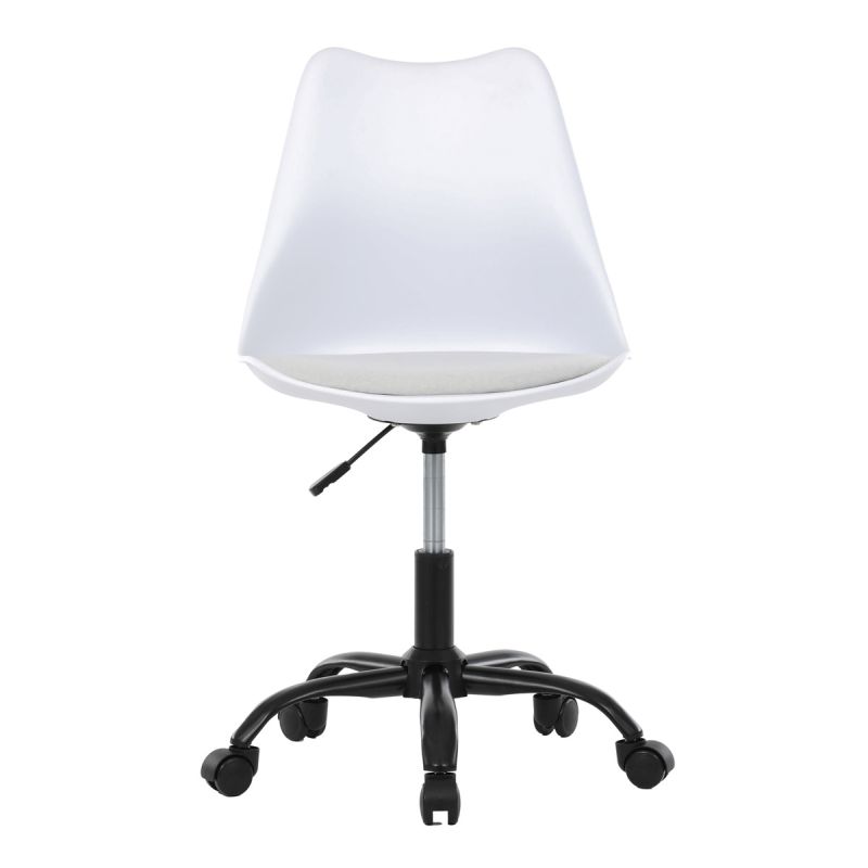 Pracovná stolička, biela, plast, 120 kg, KA-X7055 WT