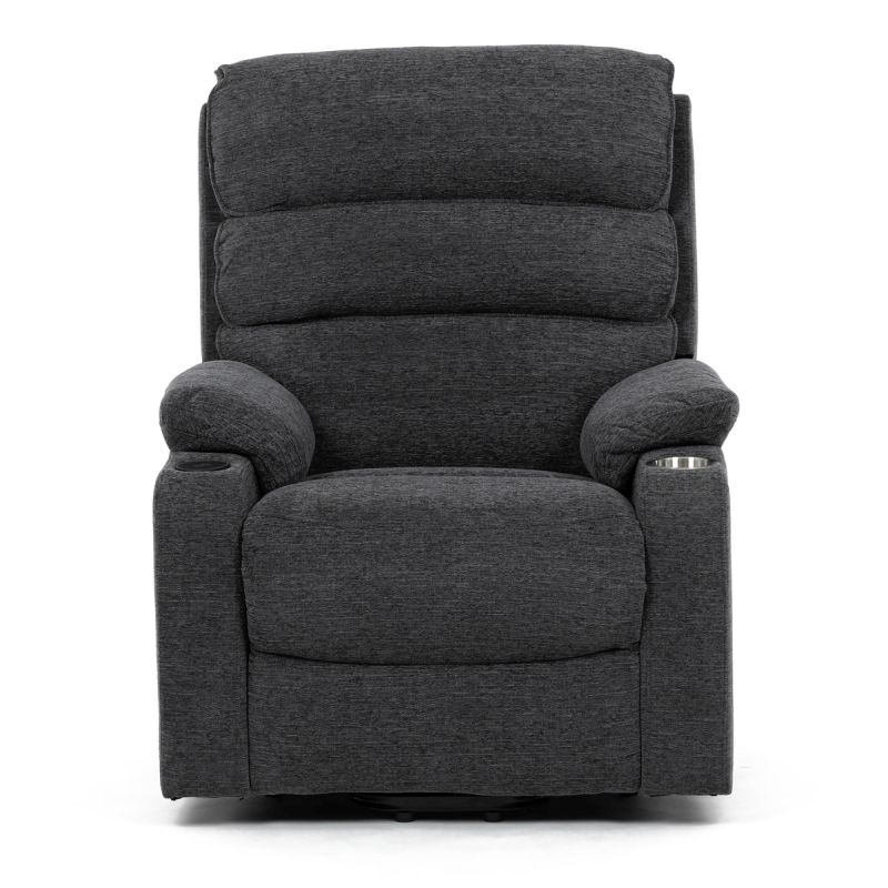 Elektrické polohovateľné kreslo, látka, sivá, 130 kg, TV-S8348 GREY2