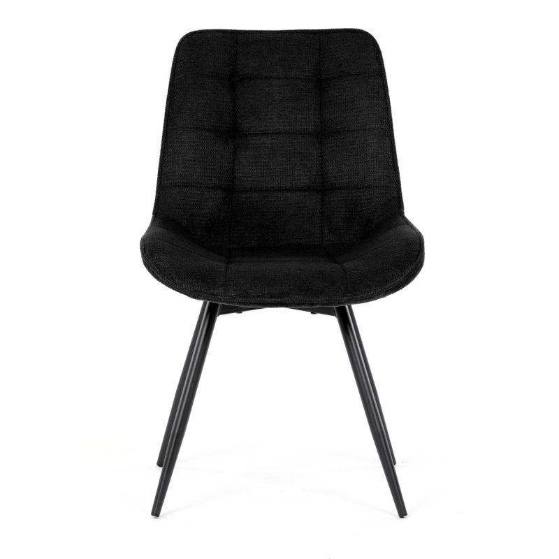 Jedálenská stolička, čierna, látka, HC-T1130 BK2