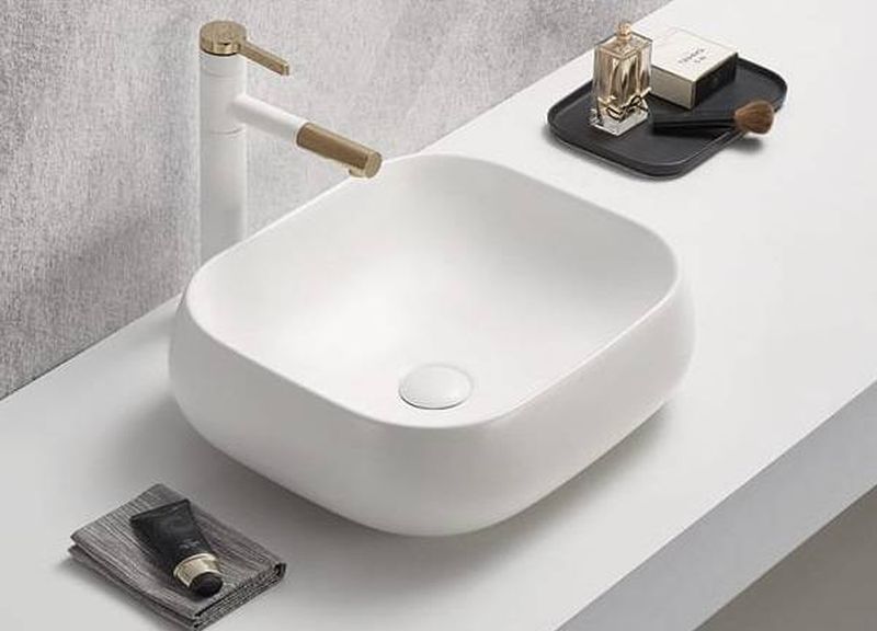 Umývadlo na dosku, 45cm, biele, NIKA