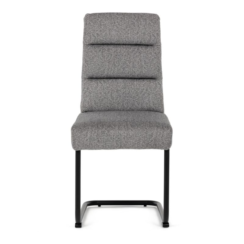 Jedálenská stolička, sivá, látka, DCL-P3107 SIL2