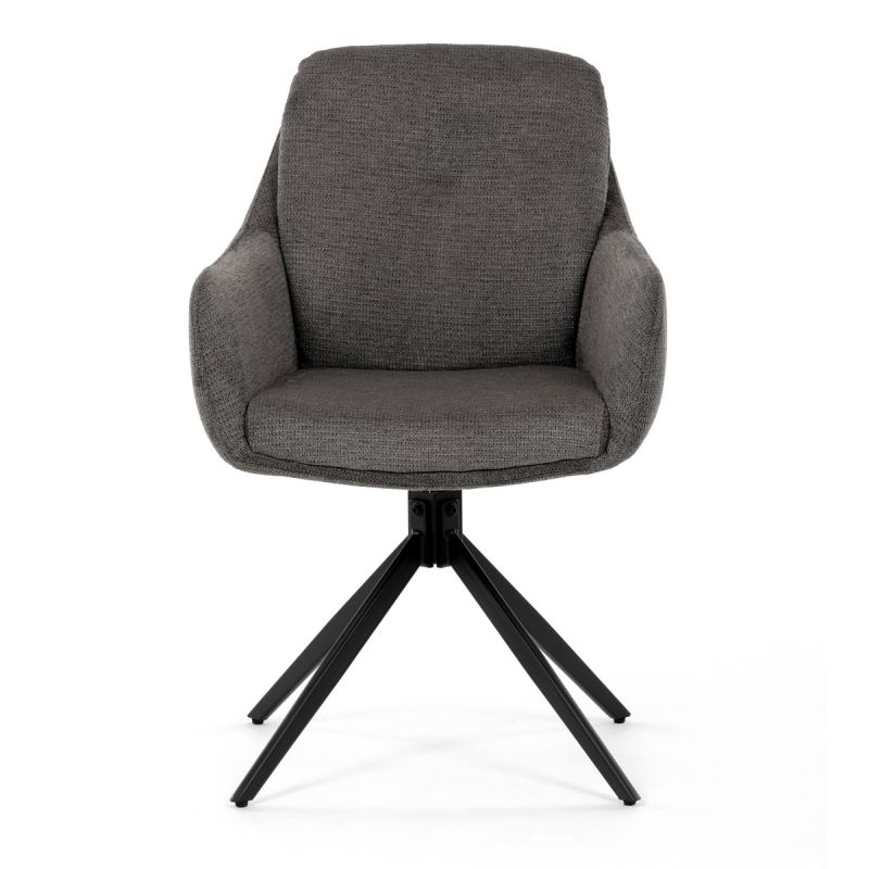 Jedálenská stolička, sivá, látka, DCH-P3174 GREY2