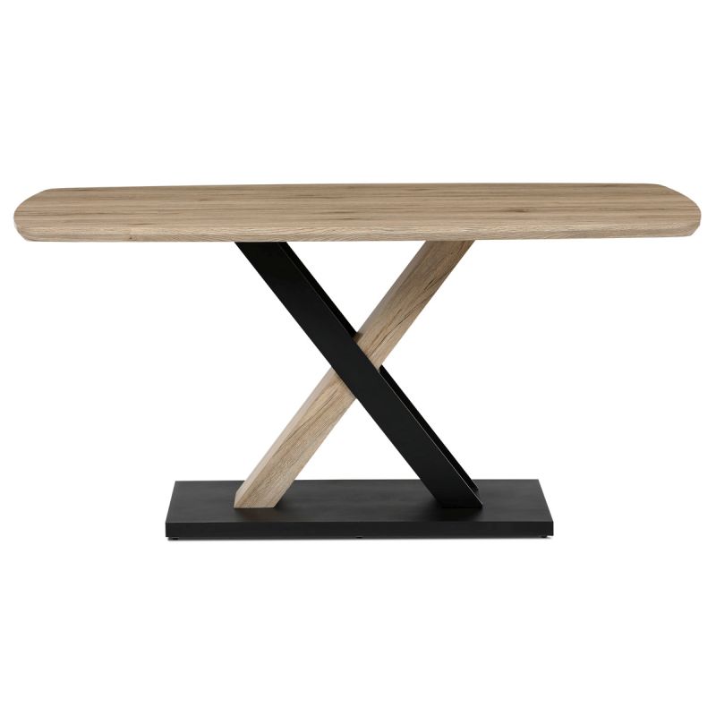 Jedálenský stôl 165x90cm, MDF, kov, dub san remo, HT-W1570 SRE