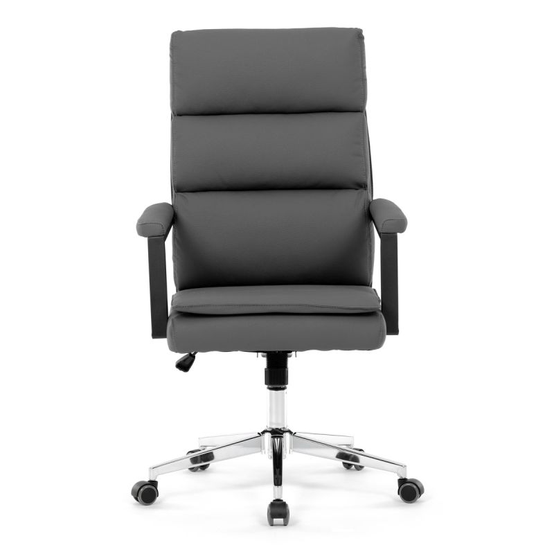 Kancelárske kreslo, sivá, ekokoža, 120 kg, KA-D8104 GREY