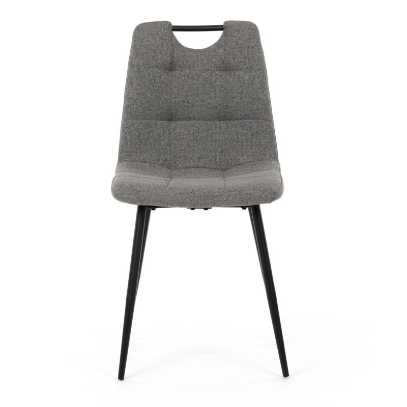 Jedálenská stolička, sivá, látka, DCL-V2017 GREY2