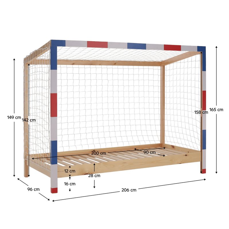 Montessori posteľ, 90x200, viacfarebná, FUTAL
