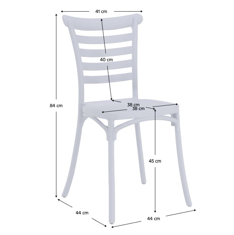 Stohovateľná stolička, biely plast, SAVITO