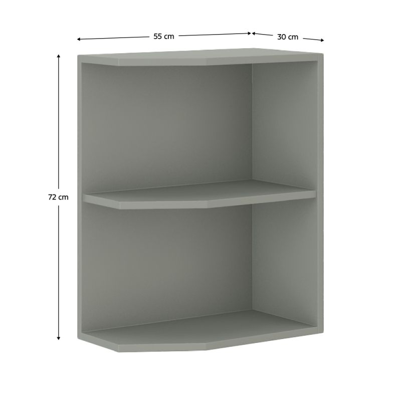 Spodná skrinka otvorená, 30cm, sivá, PRADO 30 D ZAK BB