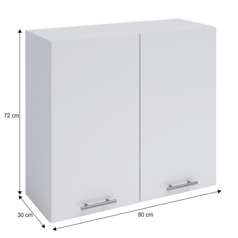Horná skrinka, 80cm, biela, FABIANA W-80