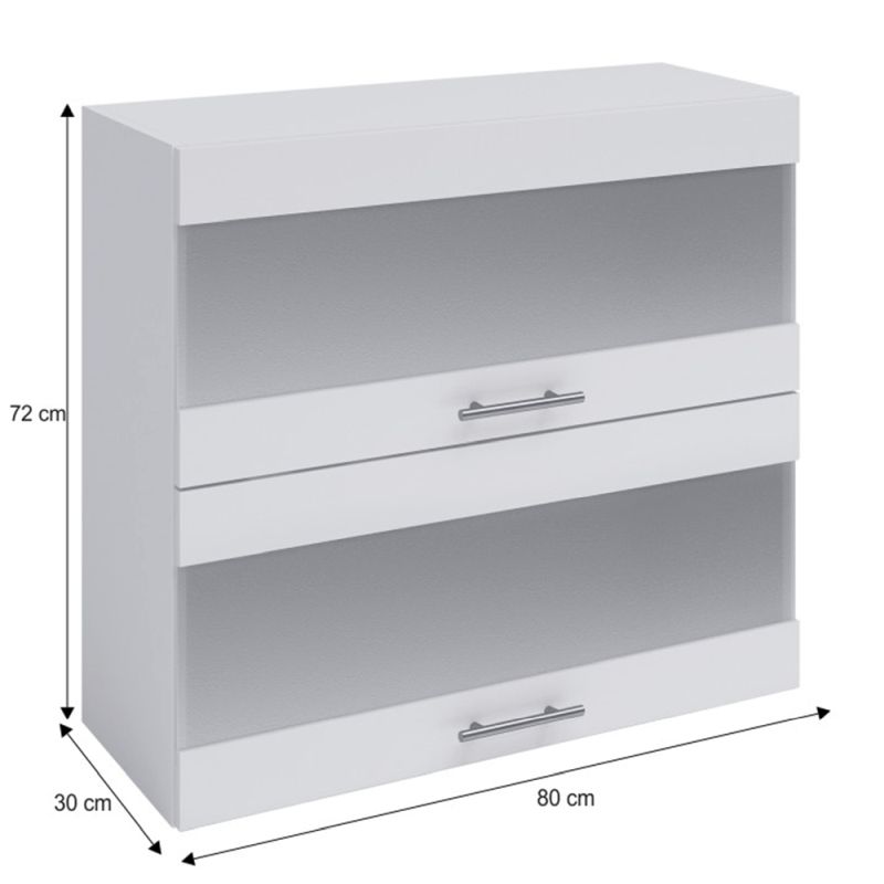 Horná skrinka, 80cm, biela, FABIANA W80K2S