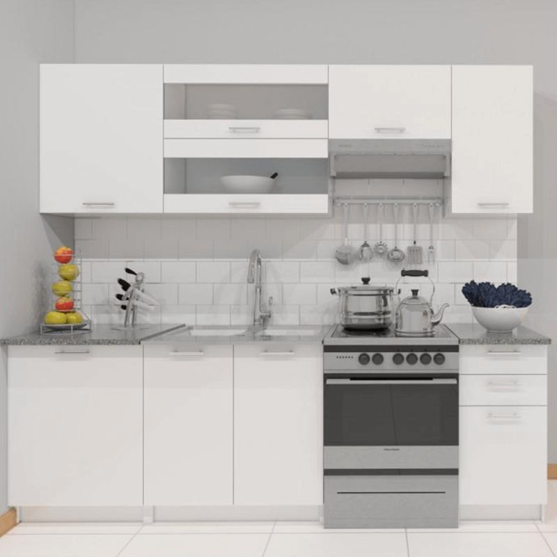 Horná skrinka rohová, 60cm, biela, pravá, FABIANA W-60N