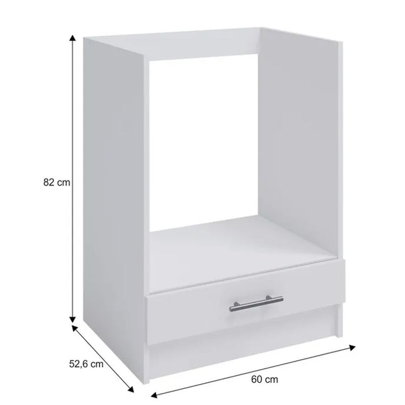 Spodná skrinka na rúru, 60cm, biela, FABIANA S-60KU