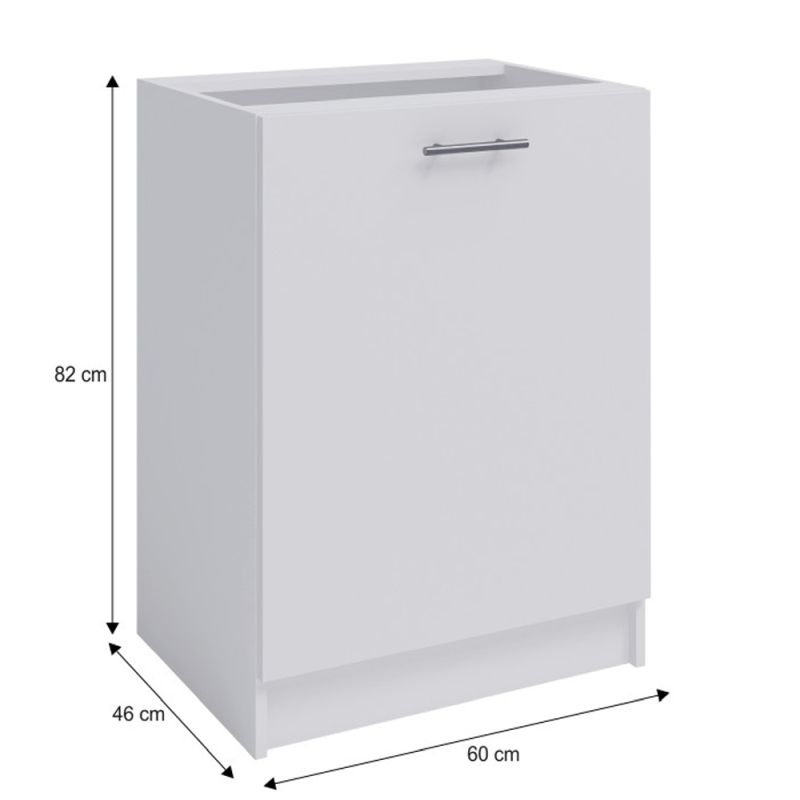 Spodná skrinka, 60cm, biela, ľavá, FABIANA S-60