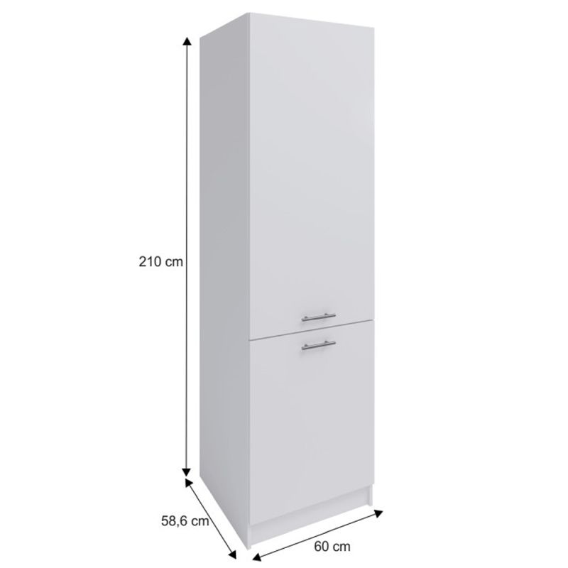 Potravinová skrinka, 60cm, biela, pravá, FABIANA S-60/210