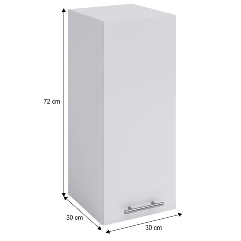 Horná skrinka, 30cm, biela, pravá, FABIANA W-30