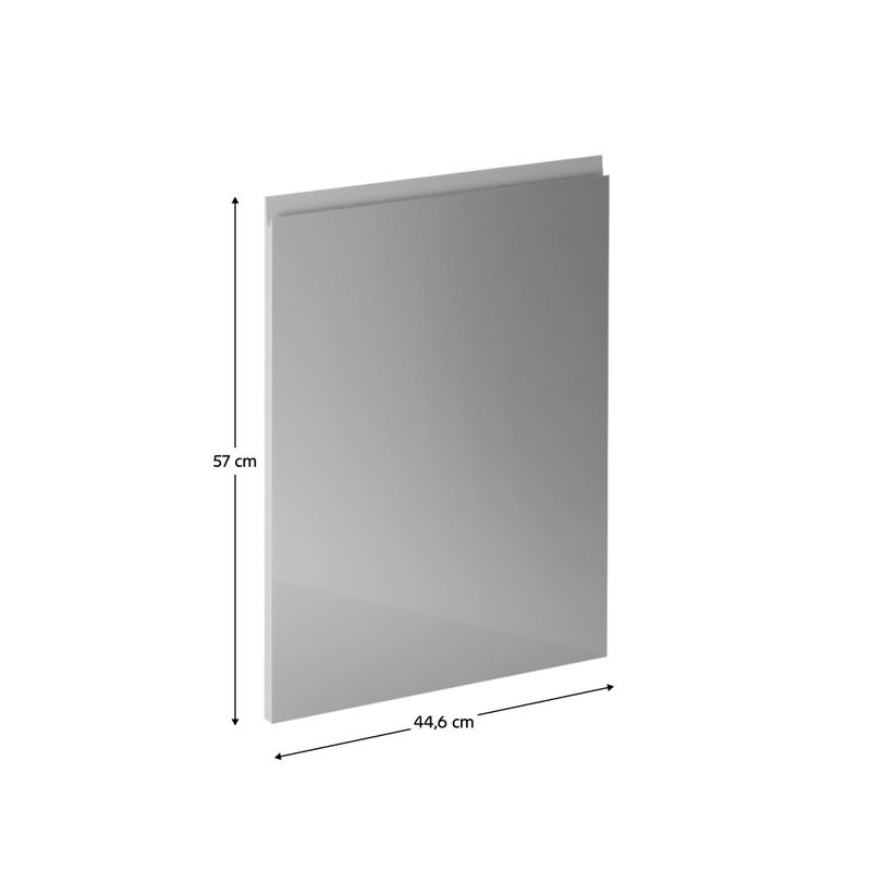 Dvierka na umývačku, 44x57cm, sivý lesk, AURORA