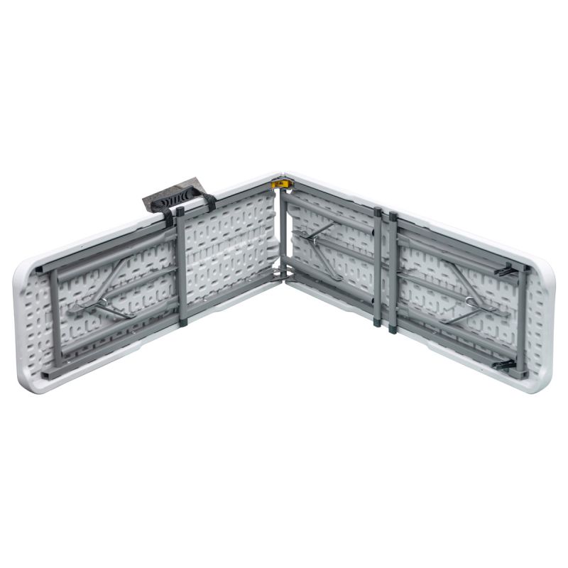 Lavica campingová, kov, plast, biela, AZ-K1001 WT