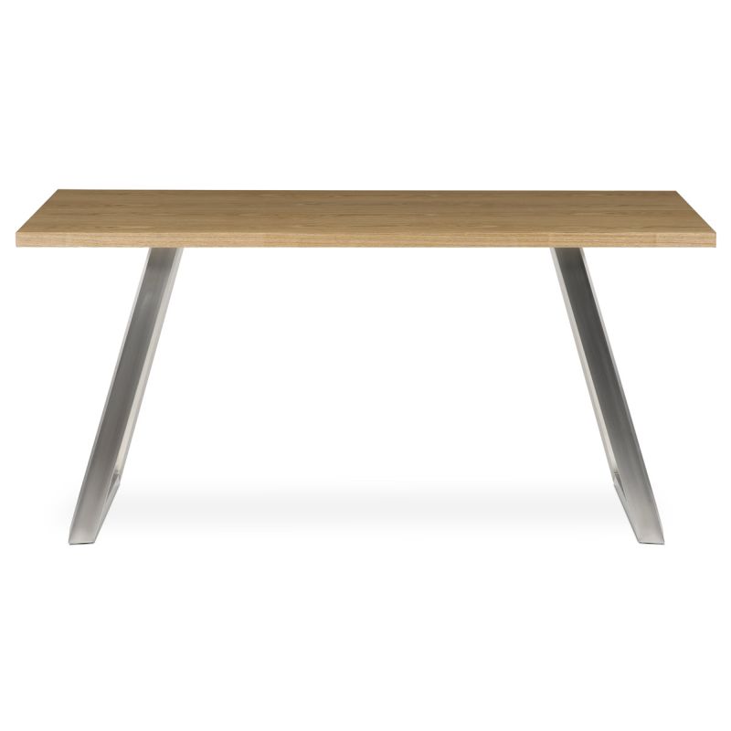 Jedálenský stôl 160x90cm, dýha, kov, dub, HT-W1515 OAK