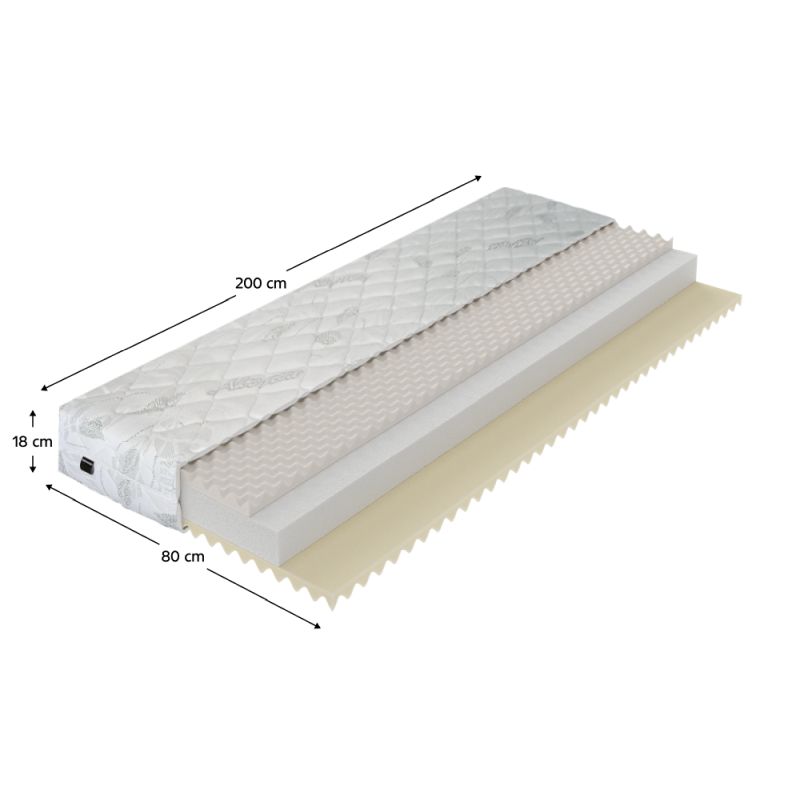 Matrac, penový, 80x200, LEJSA