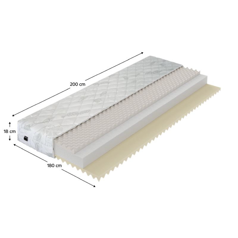 Matrac, penový, 180x200, LEJSA