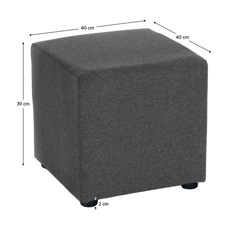 Taburet, 40cm, sivá látka Savana, REGOR