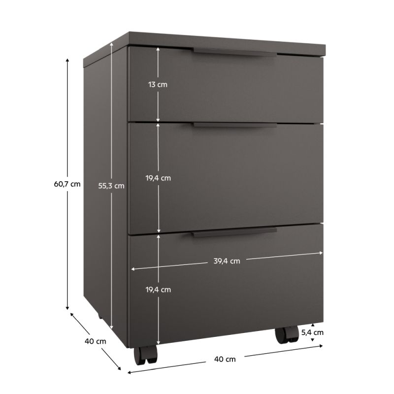 Kontajner, 40cm, antracit, ADAPO ADP06