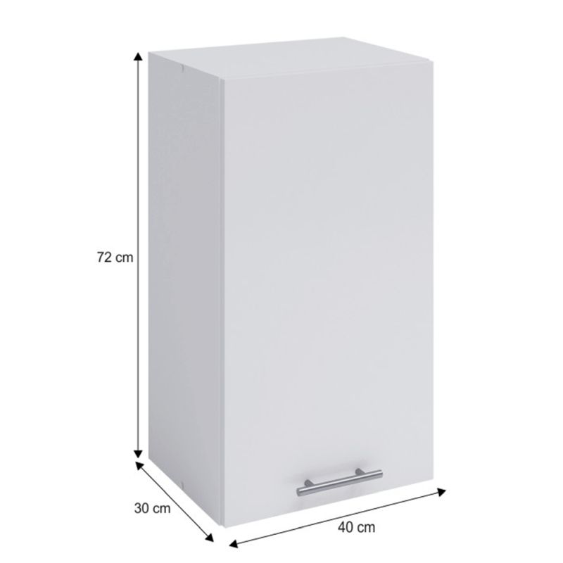 Horná skrinka, 40cm, biela, pravá, FABIANA W-40