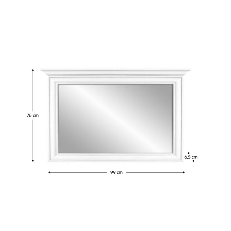 Zrkadlo, 99x76cm, alpská biela, KENTAK LUS90