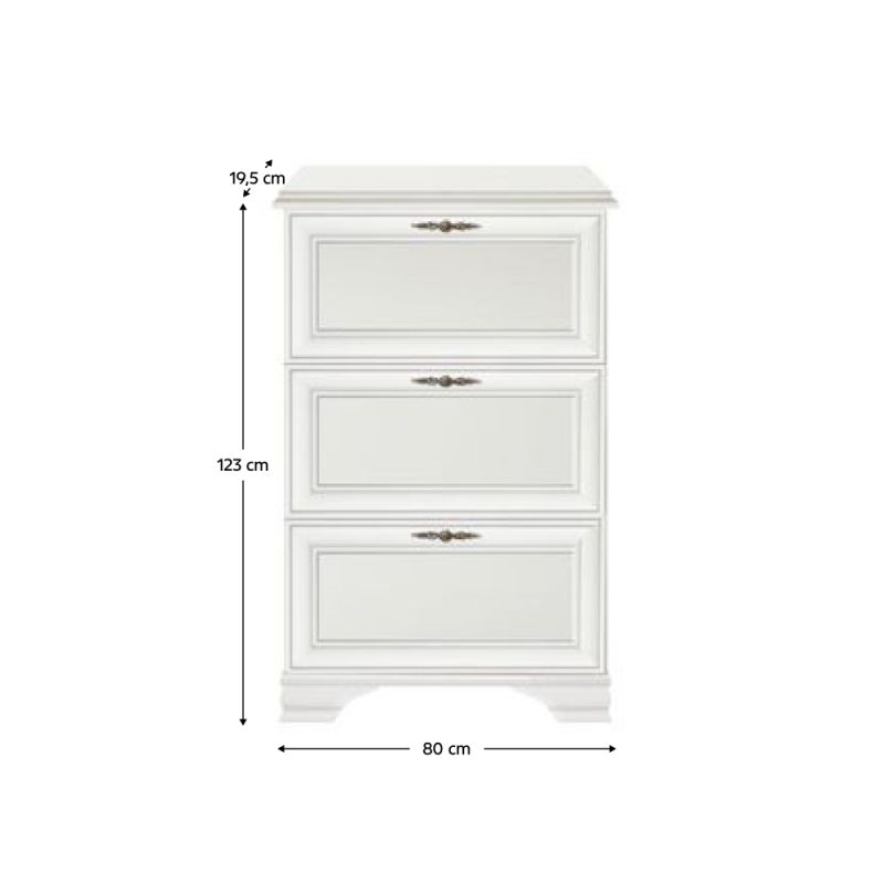 Botník, 80cm, alpská biela, KENTAK SFB3B