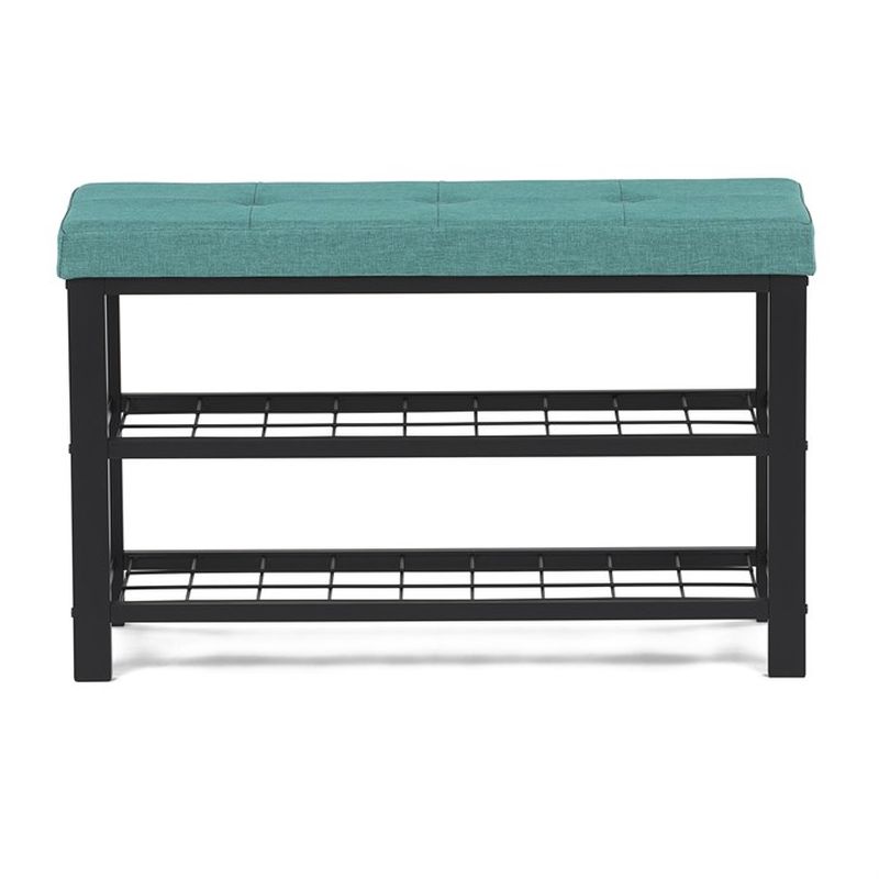 Botník, 81cm, 2 police, kov, čierny, zelený, ABO-W2015 GRN