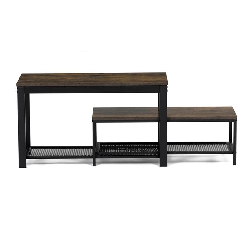 Botník, 81cm, kov, MDF, staré drevo, ABO-W2124 OLW