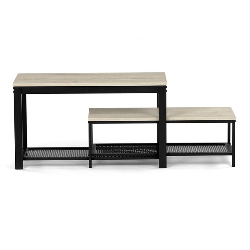 Botník, 81cm, kov, MDF, dub sonoma, ABO-W2124 SON