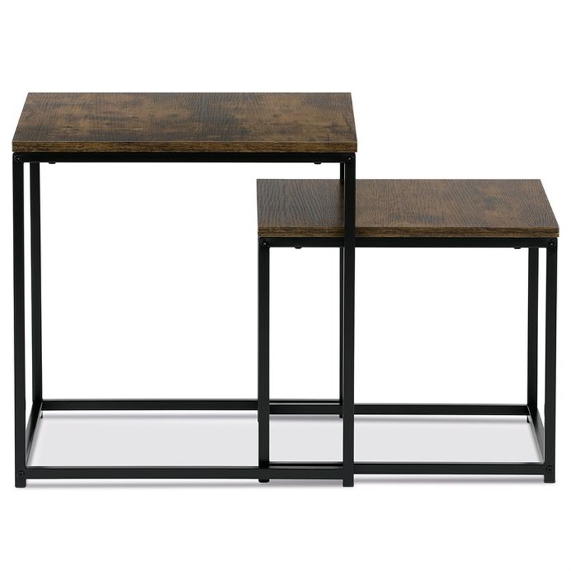 Set 2ks stolíkov 50x50cm, MDF staré drevo, AF-076 OLW