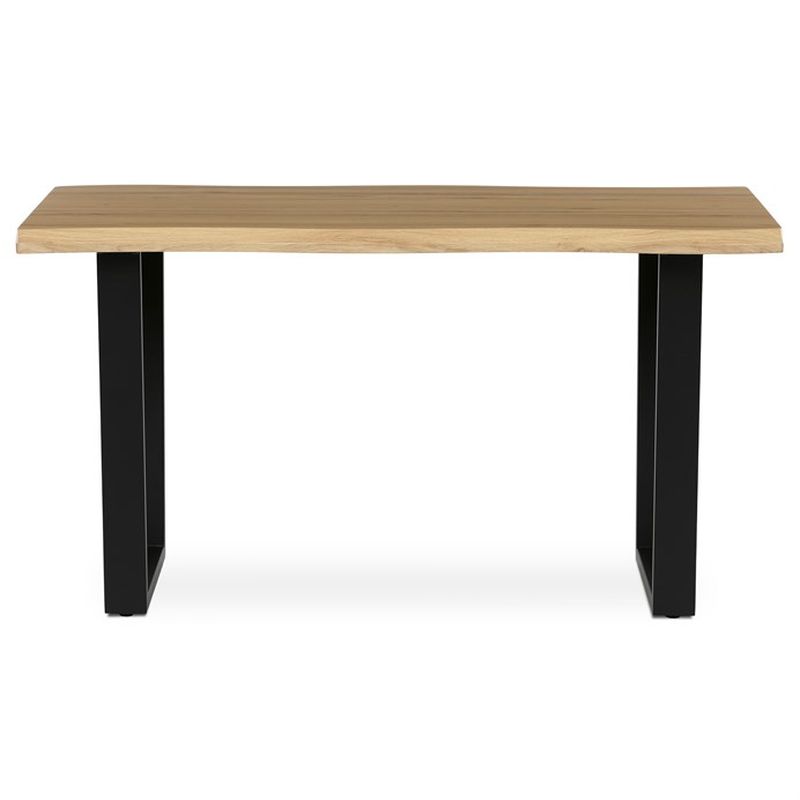 Jedálenský stôl 140x80cm, MDF, kov, divoký dub, HT-F4214 OAK