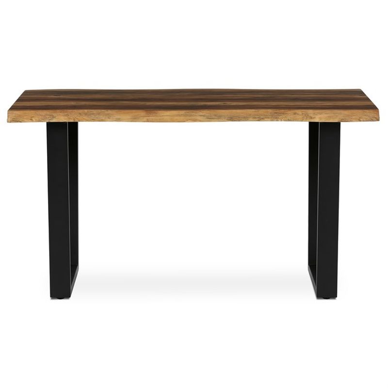 Jedálenský stôl 140x80cm, MDF, kov, staré drevo, HT-F4214 OLW