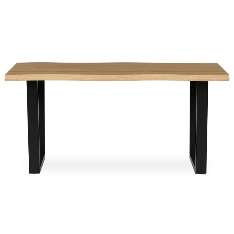 Jedálenský stôl 160x90cm, MDF, kov, divoký dub, HT-F4216 OAK