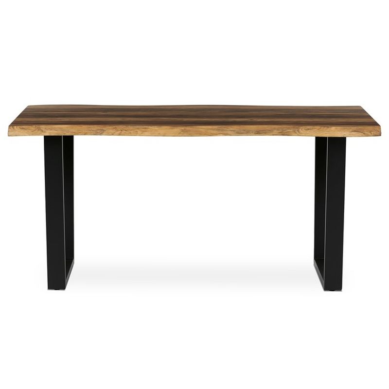 Jedálenský stôl 160x90cm, MDF, kov, staré drevo, HT-F4216 OLW