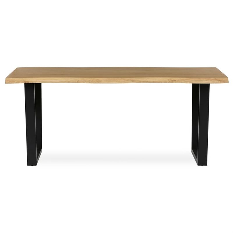 Jedálenský stôl 180x90cm, MDF, kov, divoký dub, HT-F4218 OAK