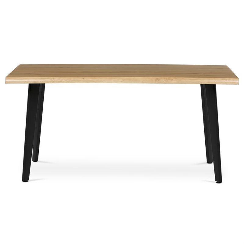 Jedálenský stôl 160x90cm, MDF, kov, divoký dub, HT-F4416 OAK