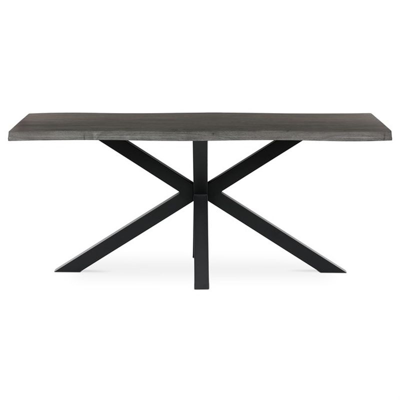 Jedálenský stôl 180x90cm, MDF, kov, sivý dub, HT-F4618 GREY