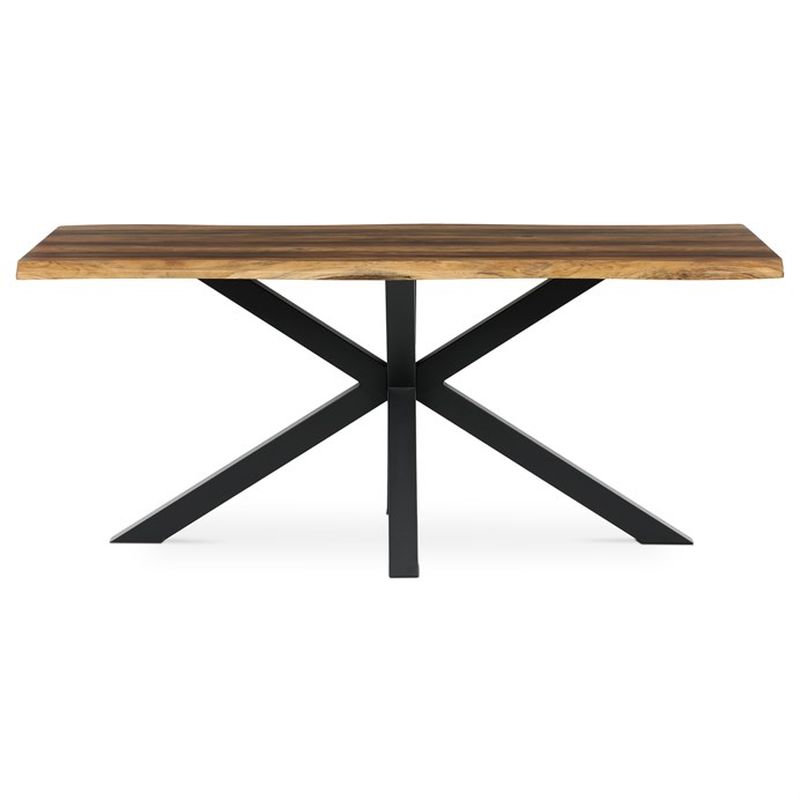 Jedálenský stôl 180x90cm, MDF, kov, staré drevo, HT-F4618 OLW