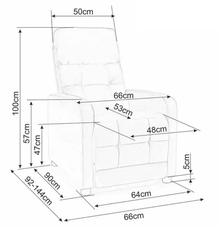 Elektrické polohovacie kreslo, svetlobéžová látka, Signal, OTUS II BREGO