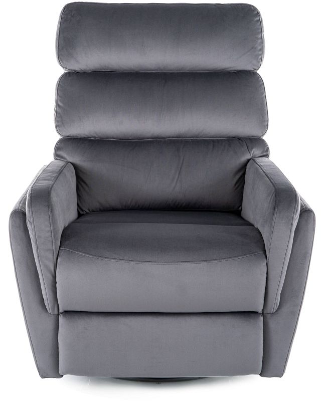Polohovacie, relaxačné kreslo, sivá látka, Signal, ARGOS VELVET