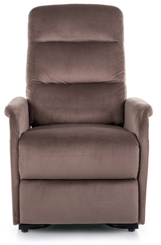 Polohovacie kreslo, cappuccino látka, Signal, JUPITER VELVET M