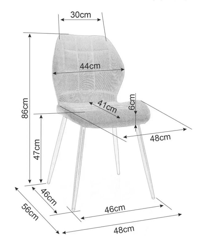 Jedálenská stolička, zelená látka, nohy kov čierny, JAKE VELVET